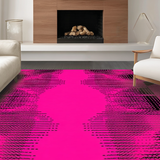 Ultra Soft Area Rug, Non Slip, Stain Resistant, Washable Area Rugs for Living Room, Bedroom, Dynamic Tropical Pattern Fusion(Pink)