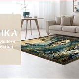 Ultra Soft Area Rug, Non Slip, Stain Resistant, Washable Area Rugs for Living Room, Bedroom, Vibrant Wildlife Scene with Bass(Brown)