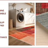 Ultra Soft Area Rug, Non Slip, Stain Resistant, Washable Area Rugs for Living Room, Bedroom, Vibrant Modern Artistic Expression(Red)