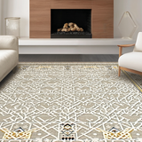 Contemporary Artful Medallion Design(Gray)