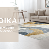 Ultra Soft Area Rug, Non Slip, Stain Resistant, Washable Area Rugs for Living Room, Bedroom, Sleek Monochrome Patterned Elegance(Gray)