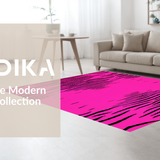Ultra Soft Area Rug, Non Slip, Stain Resistant, Washable Area Rugs for Living Room, Bedroom, Bold Abstract Animal Print Style(Pink)