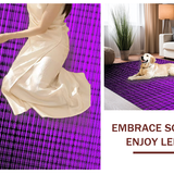 Ultra Soft Area Rug, Non Slip, Stain Resistant, Washable Area Rugs for Living Room, Bedroom, Bold Purple Modern Design(Purple)