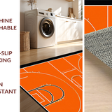 Ultra Soft Area Rug, Non Slip, Stain Resistant, Washable Area Rugs for Living Room, Bedroom, Playful Orange Graphic Design(Orange)