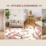 Ultra Soft Area Rug, Non Slip, Stain Resistant, Washable Area Rugs for Living Room, Bedroom, Soft Textured Modern Flower Aesthetic(Pink)