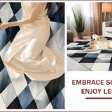 Ultra Soft Area Rug, Non Slip, Stain Resistant, Washable Area Rugs for Living Room, Bedroom, Sleek Modern Geometric Aesthetic(Gray)