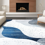 Dynamic Blue Brushstroke Design(Blue)