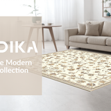 Graceful Creamy Ornate Flourish(Beige)