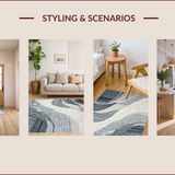Ultra Soft Area Rug, Non Slip, Stain Resistant, Washable Area Rugs for Living Room, Bedroom, Rustic Grey Geometric Fusion(Gray)