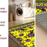 Ultra Soft Area Rug, Non Slip, Stain Resistant, Washable Area Rugs for Living Room, Bedroom, Colorful Jazz-Inspired Pattern(Yellow)
