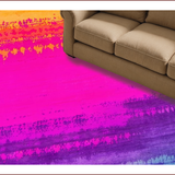 Ultra Soft Area Rug, Non Slip, Stain Resistant, Washable Area Rugs for Living Room, Bedroom, Vibrant Tie-Dye Playful Aesthetic(Pink)