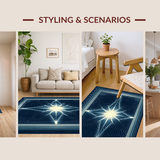 Contemporary Round Patterned Aesthetic(Blue)