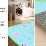 Ultra Soft Area Rug, Non Slip, Stain Resistant, Washable Area Rugs for Living Room, Bedroom, Charming Interactive Child-Friendly Style(Blue)