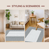 Ultra Soft Area Rug, Non Slip, Stain Resistant, Washable Area Rugs for Living Room, Bedroom, Contemporary Soft Humor Accent(Gray)