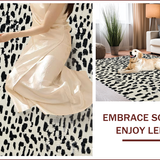 Ultra Soft Area Rug, Non Slip, Stain Resistant, Washable Area Rugs for Living Room, Bedroom, Modern Animal Design Stain-Resistant Narrow Carpet(Beige)