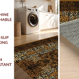 Ultra Soft Area Rug, Non Slip, Stain Resistant, Washable Area Rugs for Living Room, Bedroom, Artistic Cheetah Print Visual Appeal(Brown)