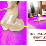 Ultra Soft Area Rug, Non Slip, Stain Resistant, Washable Area Rugs for Living Room, Bedroom, Dynamic Bright Patterned Mosaic(Purple)