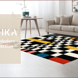Modern Geometric Checkered Elegance(Black)