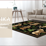 Elegant Earthy Leaf Motif(Black)