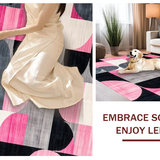 Contemporary Wavy Circular Motif(Pink)