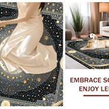 Ultra Soft Area Rug, Non Slip, Stain Resistant, Washable Area Rugs for Living Room, Bedroom, Charming Astral Folk Pattern(Gold)