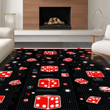 Ultra Soft Area Rug, Non Slip, Stain Resistant, Washable Area Rugs for Living Room, Bedroom, Stylish Modern Abstract Elements(Black)