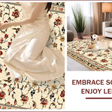 Ultra Soft Area Rug, Non Slip, Stain Resistant, Washable Area Rugs for Living Room, Bedroom, Vintage Floral Light Brown Living Room Rug(Beige)