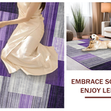 Ultra Soft Area Rug, Non Slip, Stain Resistant, Washable Area Rugs for Living Room, Bedroom, Sophisticated Tiled Geometric Arrangement(Purple)