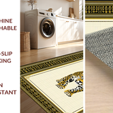 Ultra Soft Area Rug, Non Slip, Stain Resistant, Washable Area Rugs for Living Room, Bedroom, Rustic Earthy Leopard Vibes(Beige)