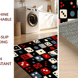 Ultra Soft Area Rug, Non Slip, Stain Resistant, Washable Area Rugs for Living Room, Bedroom, Eclectic Geometric Pattern Fusion(Red)