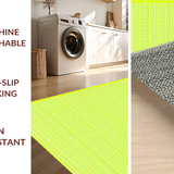 Ultra Soft Area Rug, Non Slip, Stain Resistant, Washable Area Rugs for Living Room, Bedroom, Trendy Seafoam Green Abstract Motif(Yellow)