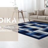 Contemporary Navy Geometric Arrangement(Blue)