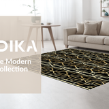 Sophisticated Black and Gold Geometry(Black)