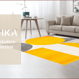 Ultra Soft Area Rug, Non Slip, Stain Resistant, Washable Area Rugs for Living Room, Bedroom, Stylish Symmetrical Patterned Delight(Yellow)
