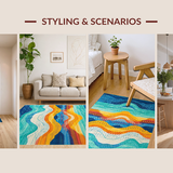 Dynamic Woven Circular Motif(Blue)