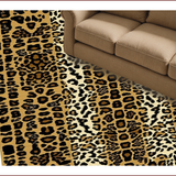 Ultra Soft Area Rug, Non Slip, Stain Resistant, Washable Area Rugs for Living Room, Bedroom, Eclectic Khaki Animal Motif(Beige)