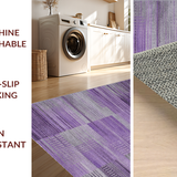 Ultra Soft Area Rug, Non Slip, Stain Resistant, Washable Area Rugs for Living Room, Bedroom, Rich Colorful Ogee Motif(Purple)