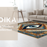 Ultra Soft Area Rug, Non Slip, Stain Resistant, Washable Area Rugs for Living Room, Bedroom, Traditional Cultural Motif Elegance(Brown)