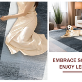 Ultra Soft Area Rug, Non Slip, Stain Resistant, Washable Area Rugs for Living Room, Bedroom, Ultra-Thin Stain Resistant Rug With Contemporary Fade Design For Hallway(Gray)