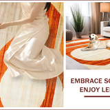 Ultra Soft Area Rug, Non Slip, Stain Resistant, Washable Area Rugs for Living Room, Bedroom, Vibrant Sun and Moon Aesthetic(Orange)
