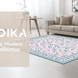 Ultra Soft Area Rug, Non Slip, Stain Resistant, Washable Area Rugs for Living Room, Bedroom, Playful Pastel Egg Design(Pink)