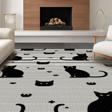 Cute Country Style Cat Motif(Black)