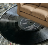 Ultra Soft Area Rug, Non Slip, Stain Resistant, Washable Area Rugs for Living Room, Bedroom, Black Music Record Bedroom Non-Slip Area Rug(Black)
