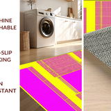 Ultra Soft Area Rug, Non Slip, Stain Resistant, Washable Area Rugs for Living Room, Bedroom, Dynamic Color Pop Design(Yellow)