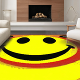 Ultra Soft Area Rug, Non Slip, Stain Resistant, Washable Area Rugs for Living Room, Bedroom, Funky Black and White Medallion(Yellow)