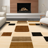 Ultra Soft Area Rug, Non Slip, Stain Resistant, Washable Area Rugs for Living Room, Bedroom, Modern Plush Ogee Pattern(Beige)