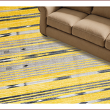 Ultra Soft Area Rug, Non Slip, Stain Resistant, Washable Area Rugs for Living Room, Bedroom, Geometric Boho High Traffic(Yellow)