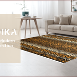 Ultra Soft Area Rug, Non Slip, Stain Resistant, Washable Area Rugs for Living Room, Bedroom, Faux Cowhide Tiger Print(Black)