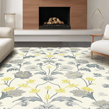 Contemporary Gray Florals(Ivory)