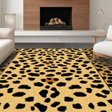 Ultra Soft Area Rug, Non Slip, Stain Resistant, Washable Area Rugs for Living Room, Bedroom, Trendy Soft Animal Pattern Accent(Beige)